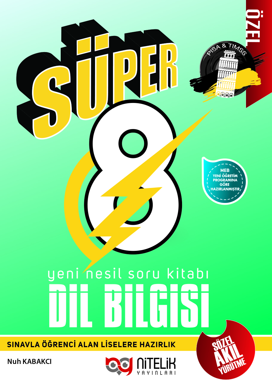 Süper 8. Sınıf Yeni Nesil Dil Bilgisi Soru Kitabı kapak görseli